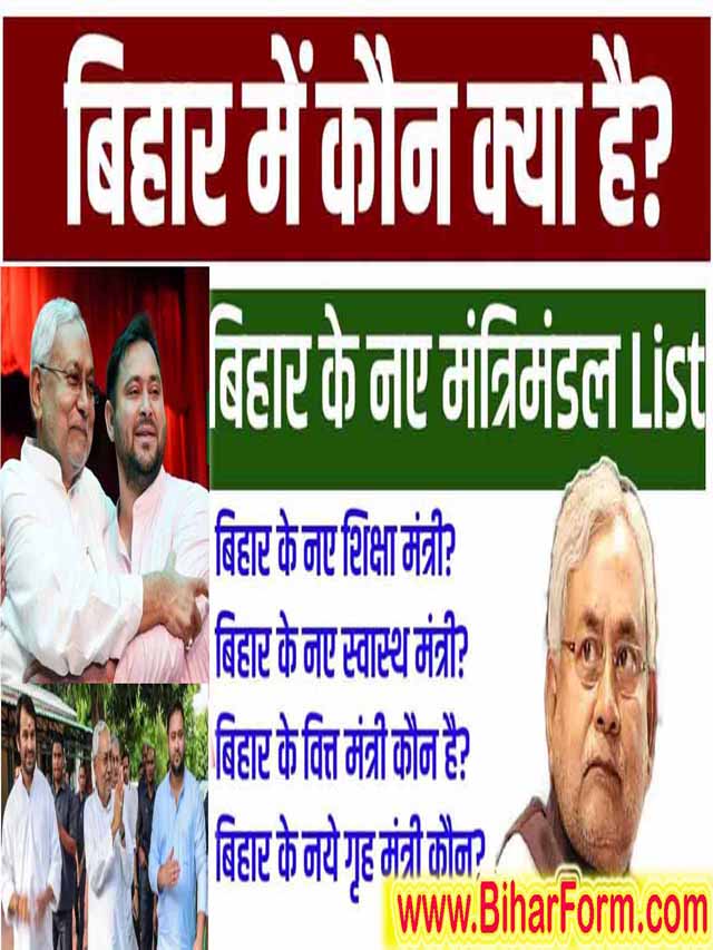 Minister of Bihar, Bihar Minister list