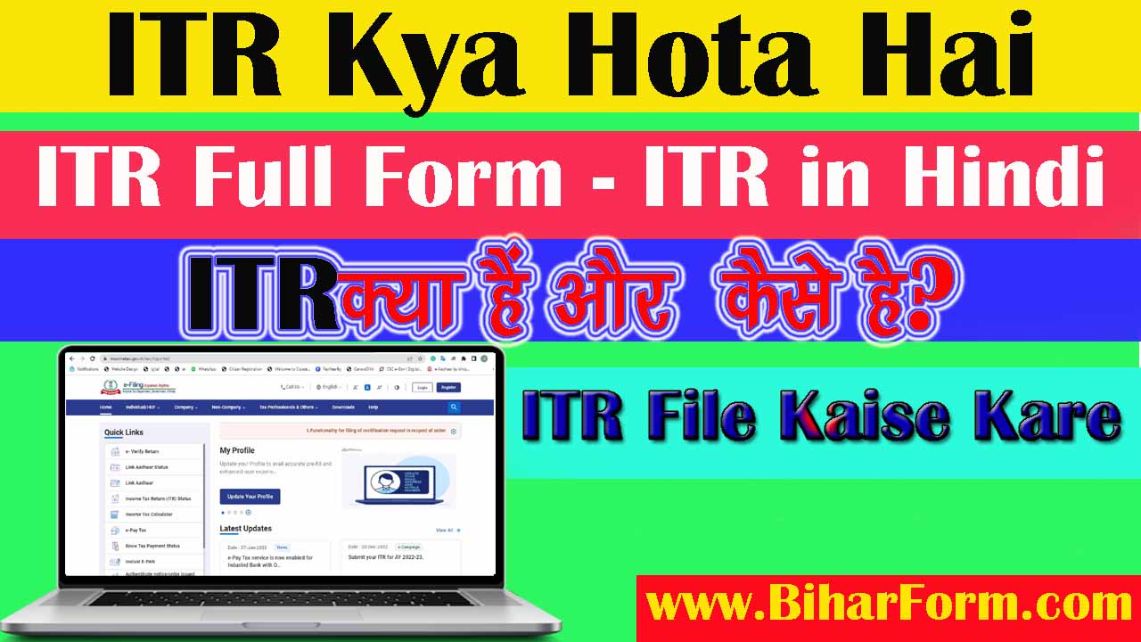 ITR क्या है, ITR Full Form, ITR Kya Hota Hai, ITR in Hindi