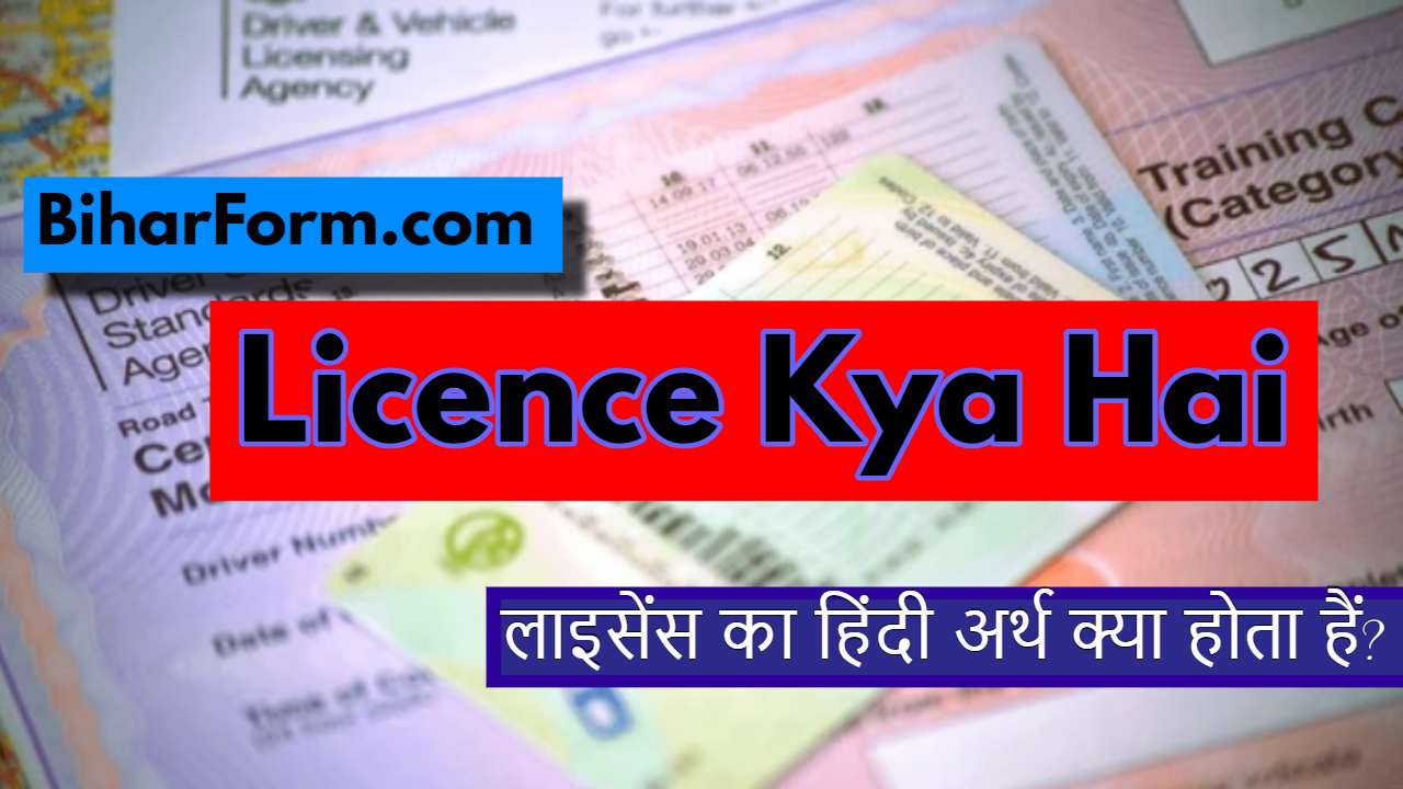 Licence Kya Hai, लाइसेंस का हिंदी अर्थ क्या होता हैं