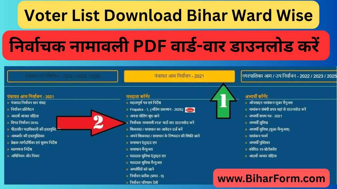 Voter List Download Bihar Ward Wise