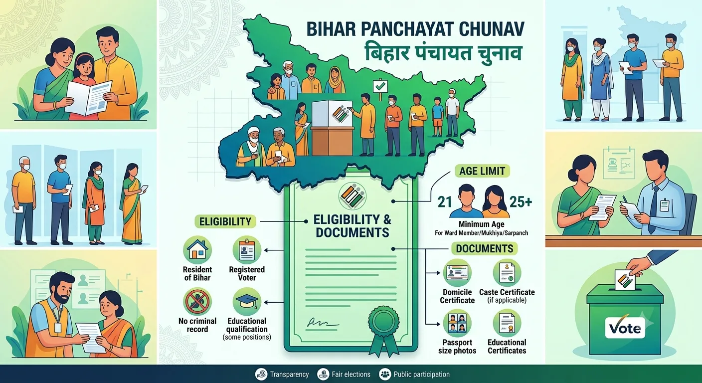 Bihar Panchayat Chunav, Document, Age, Eligibility